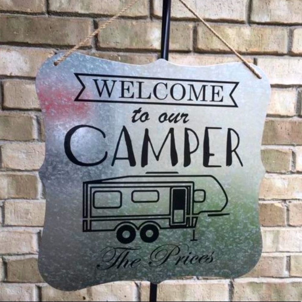 Personalized Fifth Wheel Camp Sign | Great Gift for Camper